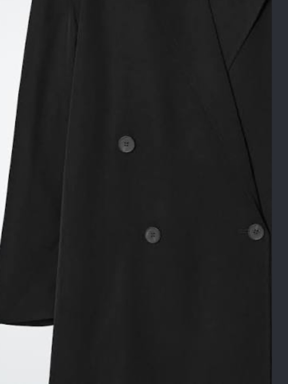 COS Oversized Draped Double-Breasted Blazer - Picture 4 of 8